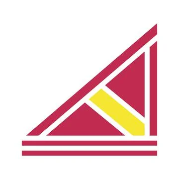 Abstract geometric pattern red and yellow design Stock Illustration