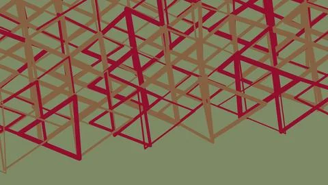 Abstract geometric pattern of red and orange triangles Stock Illustration