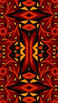 Abstract geometric pattern with red orange shapes for modern wallpapers. Stock Illustration