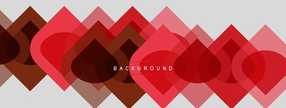 Abstract geometric pattern. Red shades overlap creating heart shapes. Minim.. 스톡 일러스트