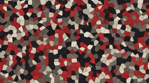 Abstract geometric pattern with red white and black shapes illustration Stock Illustration