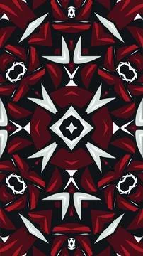 Abstract geometric pattern with red white shapes for digital background. Stock Illustration