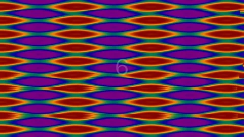 Abstract geometric pattern of repeating blue and orange waves on dark backg.. Stock Footage 342116496