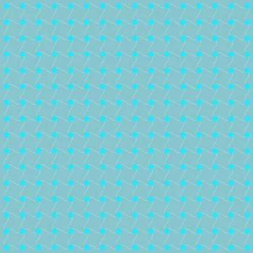 Abstract geometric pattern with repeating blue squares and wavy lines Illustrazione stock