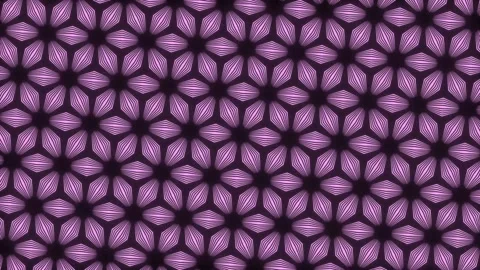 Abstract geometric pattern with repeating hexagonal shapes in pink and blac.. Stock Footage 347584825