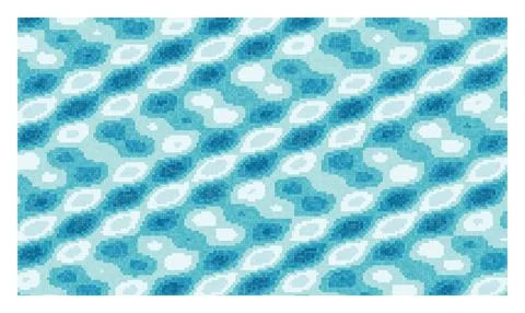 Abstract geometric pattern with repeating organic shapes in blue and white .. Stock Illustration