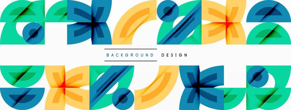 Abstract geometric pattern. Repeating shapes create colorful background. Simple Stock Illustration