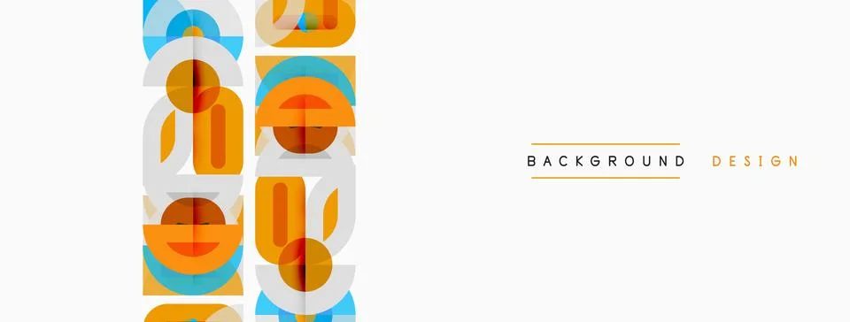 Abstract geometric pattern. Repeating shapes, vibrant colors, minimalist de.. Illustrazione stock