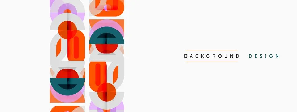 Abstract geometric pattern. Repeating shapes, vibrant colors, modern design. Illustrazione stock