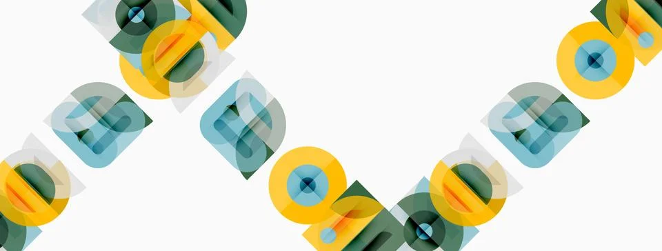Abstract geometric pattern. Repeating shapes, yellow, teal, gray tones create Illustrazione stock