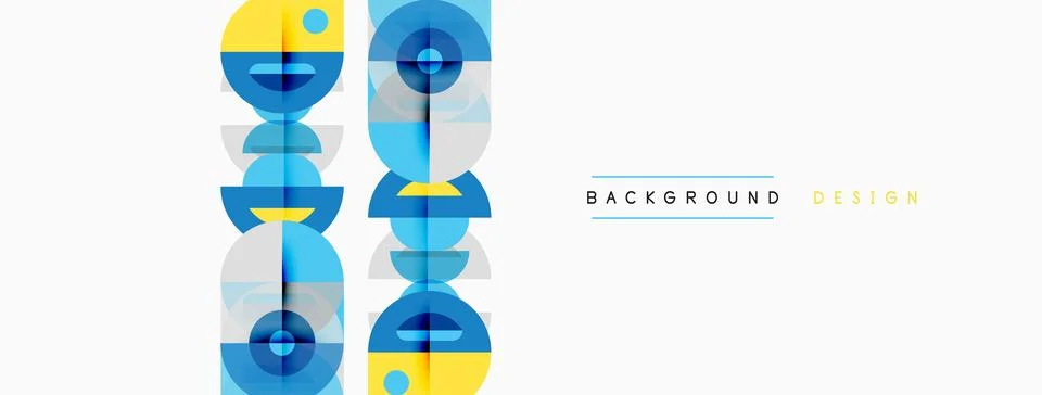 Abstract geometric pattern. Repeating shapes create vertical design. Blue, Stock Illustration