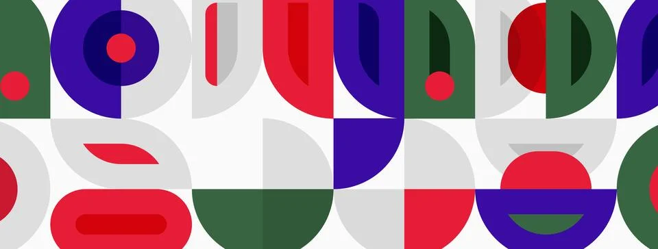 Abstract geometric pattern. Repeating shapes, vibrant colors create modern 스톡 일러스트