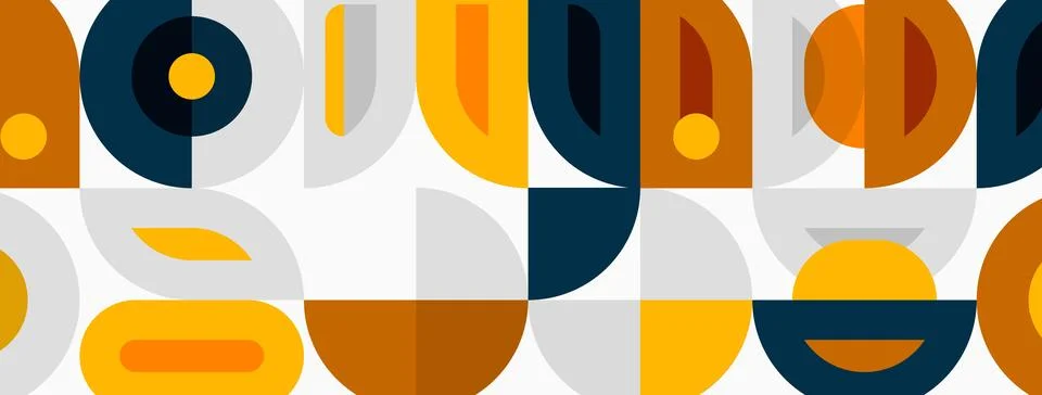 Abstract geometric pattern. Repeating shapes, muted colors create modern de.. イラスト素材