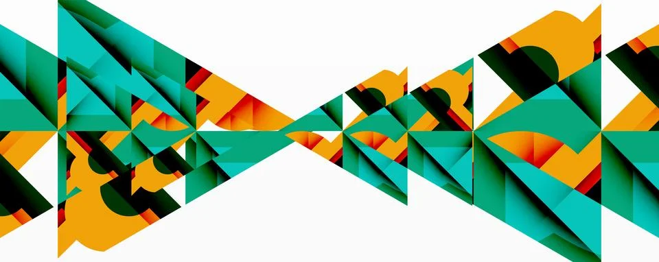 Abstract geometric pattern. Repeating triangular shapes create symmetrical 스톡 일러스트