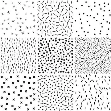 Abstract geometric pattern in retro memphis style. Stock Illustration