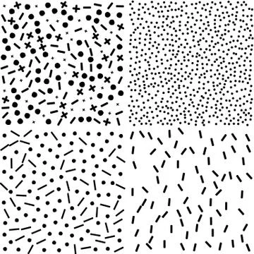 Abstract geometric pattern in retro memphis style. Stock Illustration