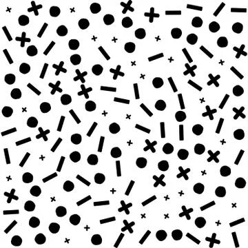 Abstract geometric pattern in retro memphis style. Stock Illustration