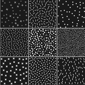 Abstract geometric pattern in retro memphis style. Stock Illustration