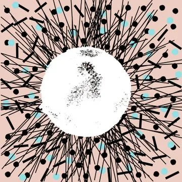 Abstract geometric pattern in retro memphis style. Stock Illustration