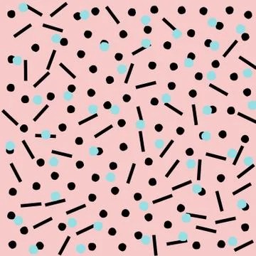 Abstract geometric pattern in retro memphis style. Stock Illustration