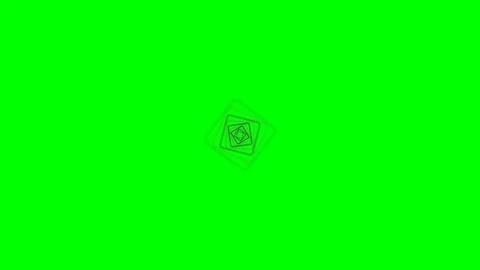 Abstract geometric pattern of rotating black squares on a green background Stock-Footage 341839360