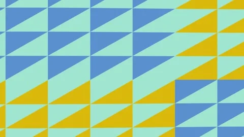 Abstract Geometric Pattern with Rotating Blue and Yellow Triangles Stock Footage 328460954