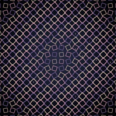 Abstract Geometric Pattern of Rotating Squares on Dark Blue Background Stock Footage 348230461