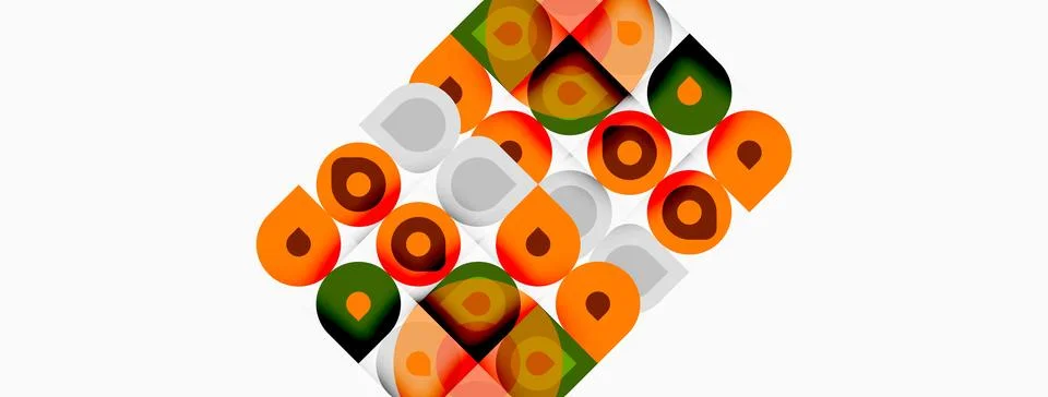 Abstract geometric pattern. Rounded rectangles overlap, creating colorful m.. Stockillustratie