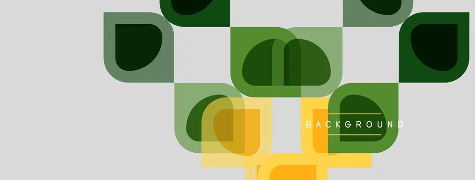 Abstract geometric pattern. Rounded squares overlap, creating layered visual Illustrazione stock