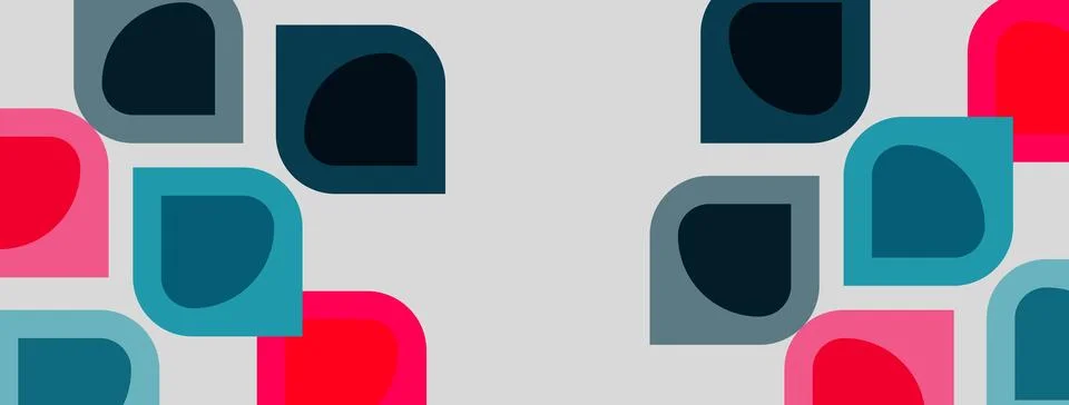 Abstract geometric pattern. Rounded squares overlap, creating colorful visual Stock Illustration