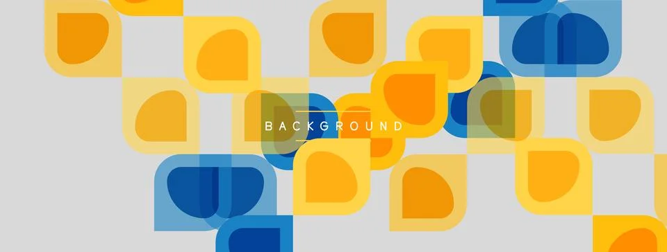 Abstract geometric pattern. Rounded squares overlap, creating dynamic visual Stock Illustration