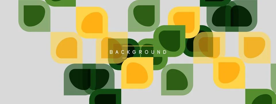 Abstract geometric pattern. Rounded squares overlap, creating dynamic visual Stock Illustration