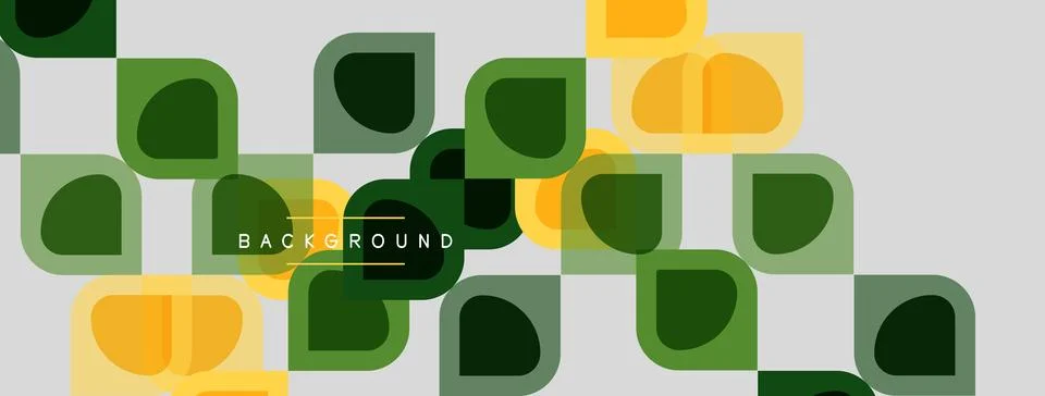 Abstract geometric pattern. Rounded squares overlap, creating vibrant color イラスト素材