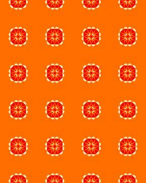 Abstract Geometric Pattern Seamless art illustration with orange color coral-col Stock Illustration