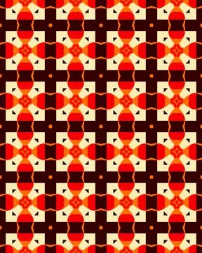 Abstract Geometric Pattern Seamless art illustration with orange color coral-col Stock Illustration