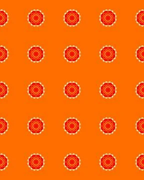 Abstract Geometric Pattern Seamless art illustration with orange color coral-col Stock Illustration