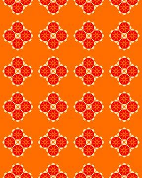 Abstract Geometric Pattern Seamless art illustration with orange color coral-col Stock Illustration