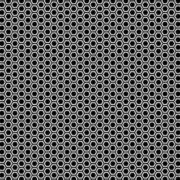 Abstract geometric pattern seamless background of hexagons. Uniform hexagon form Stock Illustration