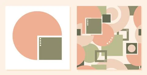 Abstract geometric pattern. Seamless background in calm colors. Trendy fabric Illustrazione stock