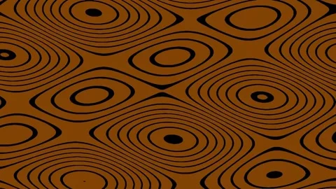 Abstract geometric pattern: seamless wavy orange lines background animation Stock Footage 342204032