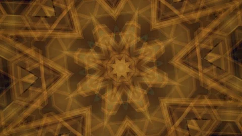 Abstract geometric pattern with shades of brown and yellow Stock Footage 340372871