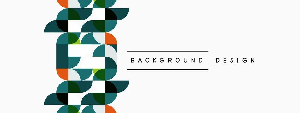 Abstract geometric pattern. Shapes interlock forming column. Background fea.. Stockillustratie