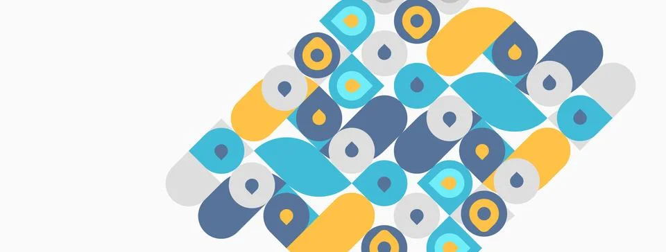 Abstract geometric pattern. Shapes overlap, creating dynamic visual texture. Stock Illustration