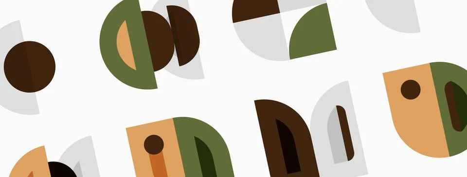 Abstract geometric pattern. Shapes overlap, creating muted color blocks. Illustrazione stock