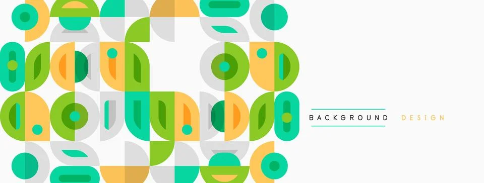 Abstract geometric pattern. Shapes overlap, creating modern design. Colors 스톡 일러스트