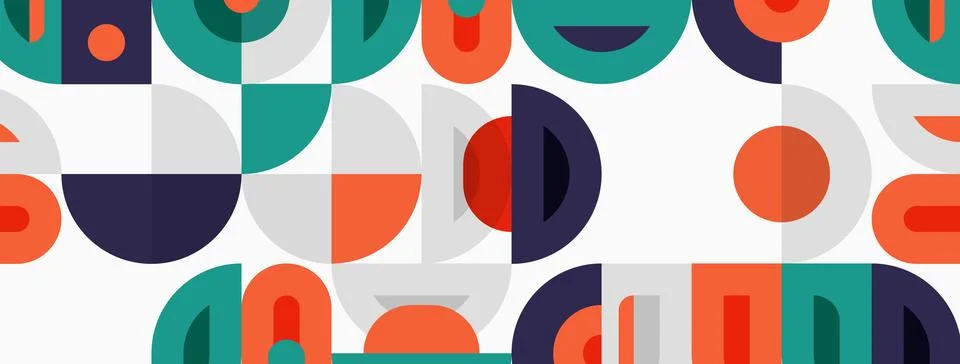 Abstract geometric pattern. Shapes overlap, creating vibrant visual texture. Stock Illustration