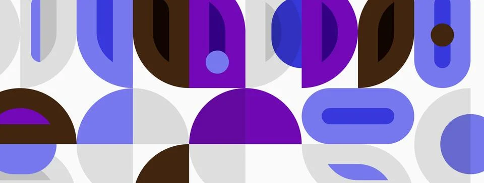 Abstract geometric pattern. Shapes overlap, creating modern visual texture. Illustrazione stock