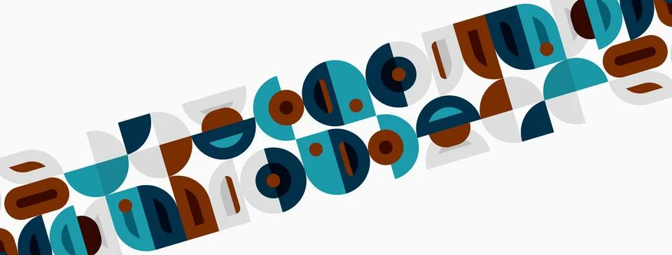 Abstract geometric pattern. Shapes overlap, creating dynamic visual texture. Illustrazione stock