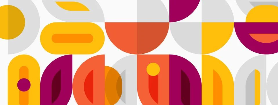 Abstract geometric pattern. Shapes overlap, creating vibrant visual texture. Stock Illustration