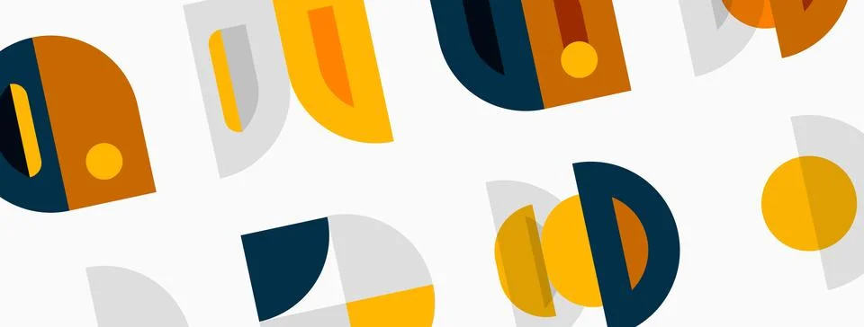 Abstract geometric pattern. Shapes overlap, creating modern design. Colors イラスト素材